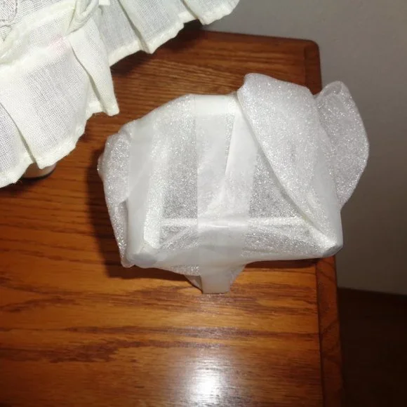 Blowing Bubbles Porcelain Doll with Wand & Bubbles and Seat To Sit On 15 Inch - Picture 9 of 10